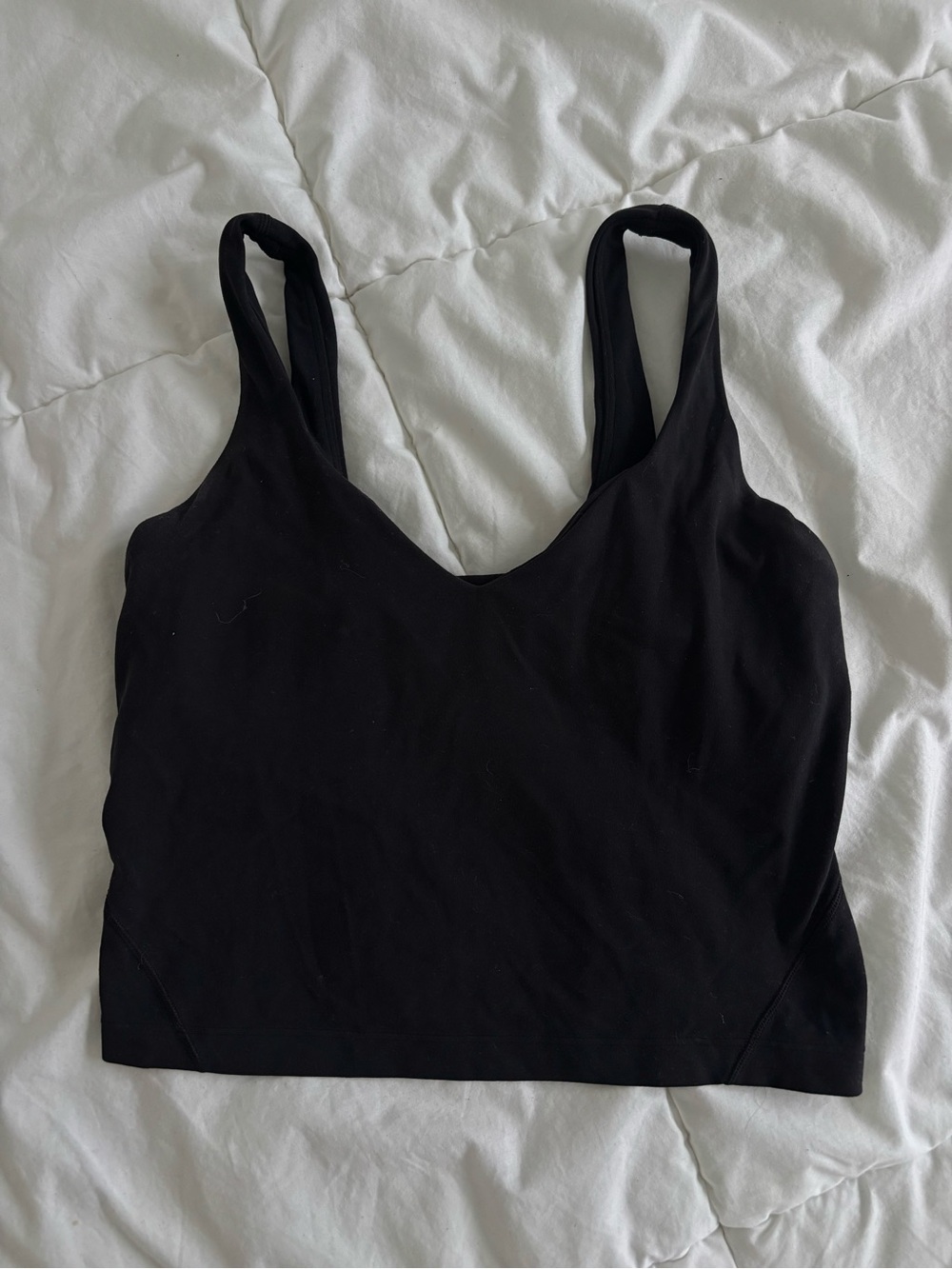 lululemon athletica Black Crop Tank Top - Picture 1 of 2